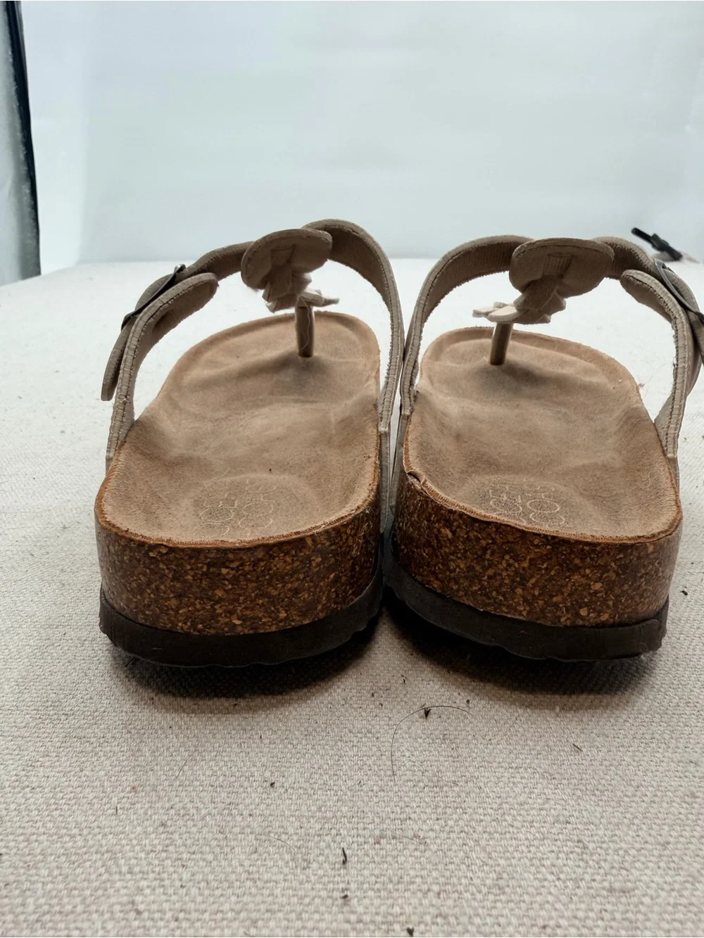 Women’s Neutral Braided Toe-Post Sandals - Beige